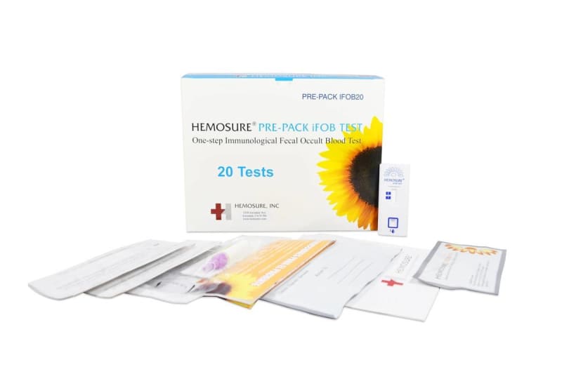 Hemosure HemosureÂ® Fecal Occult Blood (iFOB or FIT) Colorectal Cancer Screening Test Kit
